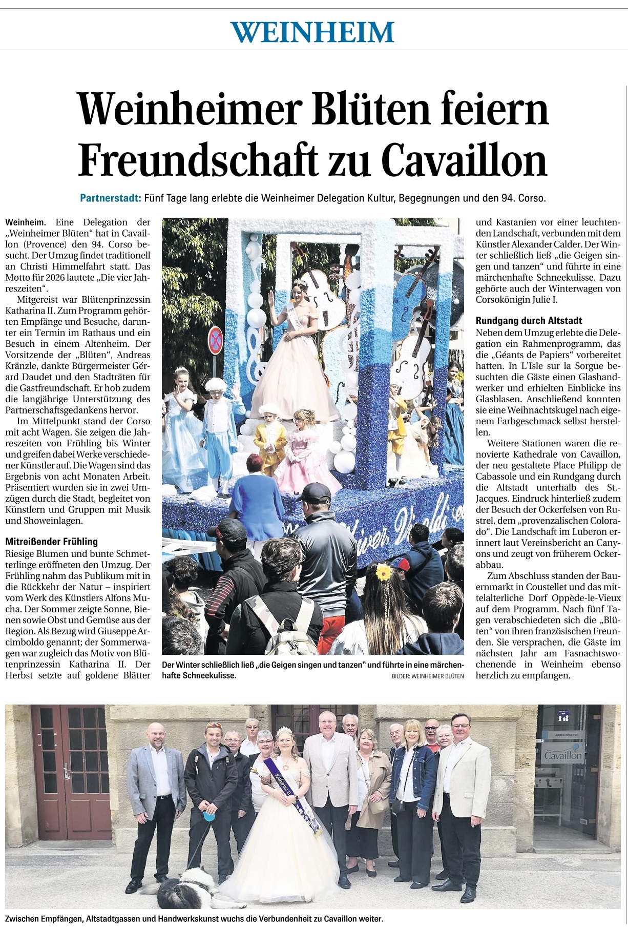 WNOZ 26.05.2026 Freundschaft zu Cavaillon