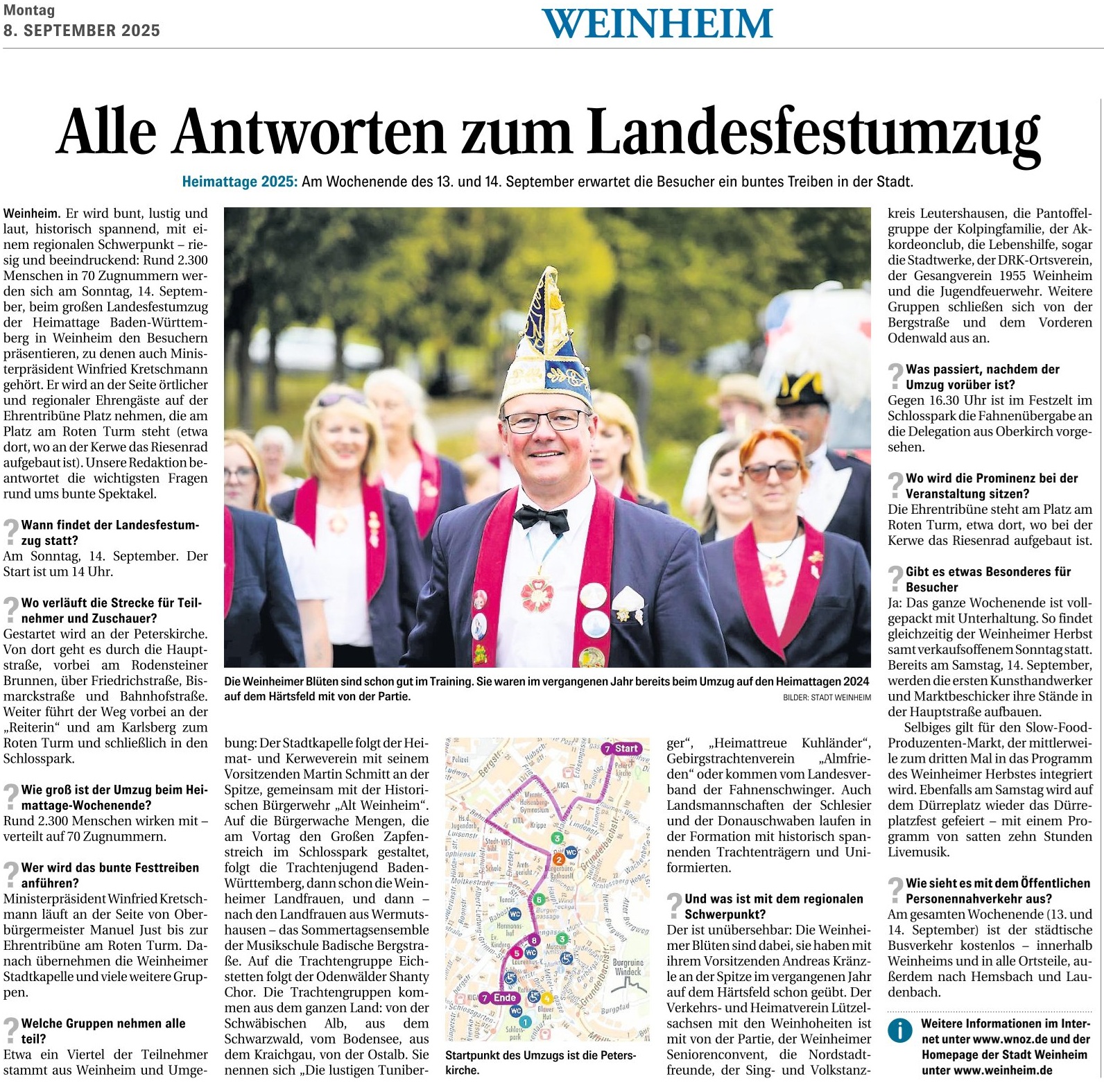 WNOZ 09.09.2025 Antworten Landesfestumzug